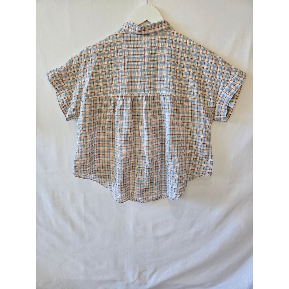 Madewell Bundle Crop Button Up Shirt Yellow Plaid Small - Picture 9 of 13